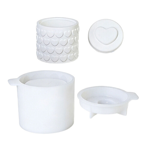 Silicone Heart Pattern Crafting Mold for Candle Making Jewelry
