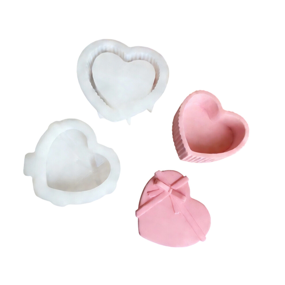 Heart Shape Storage Box Mold Crafting Molds Unique Candle 7696001876923