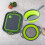 (Three-Piece Set A Series) Foldable Kitchen Sink Basket Set, Expandable Drain & Fruit Storage, Camping Tool 3