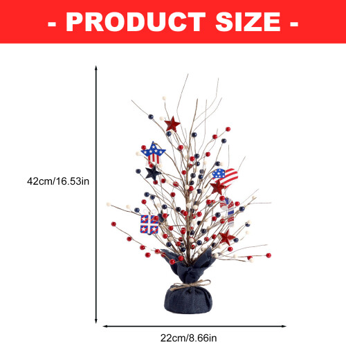 Independence Day Themed Decoration American Flag Artificial Tree 2