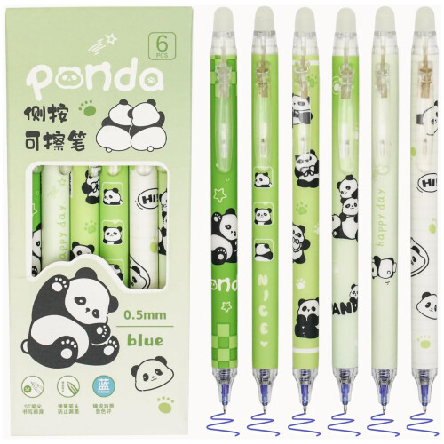 6-teiliger Neutralstift mit 0,5-mm-Spitze und Druckdesign,-1 1