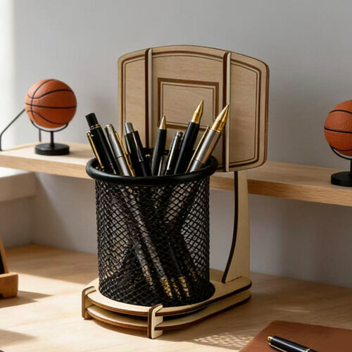Handgemaakte houten basketbalstandaard stijl multifunctionele 1