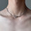 Collier chaîne serpent noué Unique et moderne en acier titane 5