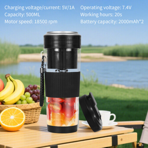 Machine à jus Rechargeable avec conception étanche,-Blanc 2