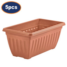 5Pcs 40cm Window Box Planter Plastic Athens Flower Pot Terracotta Garden Basket