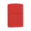 Zippo Zippo Lighter Red Matte Regular Logo Fuel Refillable Windproof Flame Flip Top 1