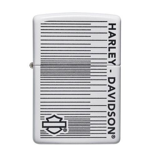Zippo Zippo Harley Davidson Lighter Tyre Track White Matt Design Windproof Refillable 1