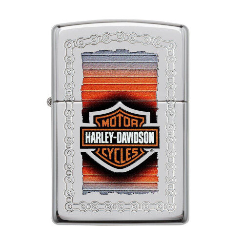 Zippo Zippo Harley Davidson Lighter Bike Chain Silver Windproof Flame Fuel Refillable 1