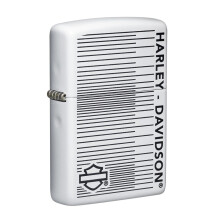 Zippo Harley Davidson Lighter Tyre Track White Matt Design Windproof Refillable