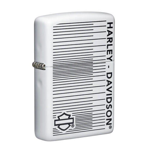 Zippo Zippo Harley Davidson Lighter Tyre Track White Matt Design Windproof Refillable