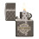 Zippo Zippo Harley Davidson Lighter Laser Engraved Chain Two Tone Black Ice Windproof 3