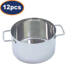 Mini Casserole Pot Without Lid 18/10 Stainless Steel Mirror Finish 10cm 12Pcs