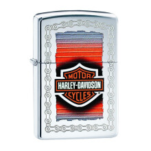 Zippo Harley Davidson Lighter Bike Chain Silver Windproof Flame Fuel Refillable
