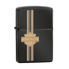 Zippo Lighter Harley Davidson Polish Black Windproof Flame Refillable Fuel