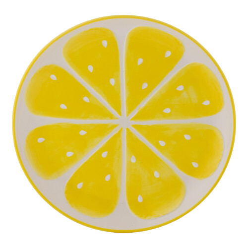 Typhoon Dinner Plate Ceramic Yellow Lemon Platter 28cm Round Serving Plate Dish Crockery