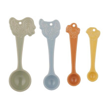 Measuring Spoons Set Of 4 Home To Roost Stoneware Cockerel Embossed Kitchen