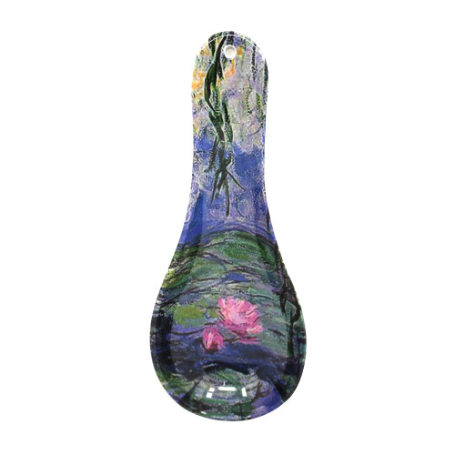 Spoon Rest Monet Artistic Design Tabletop Protection Melamine Kitchen Hygiene