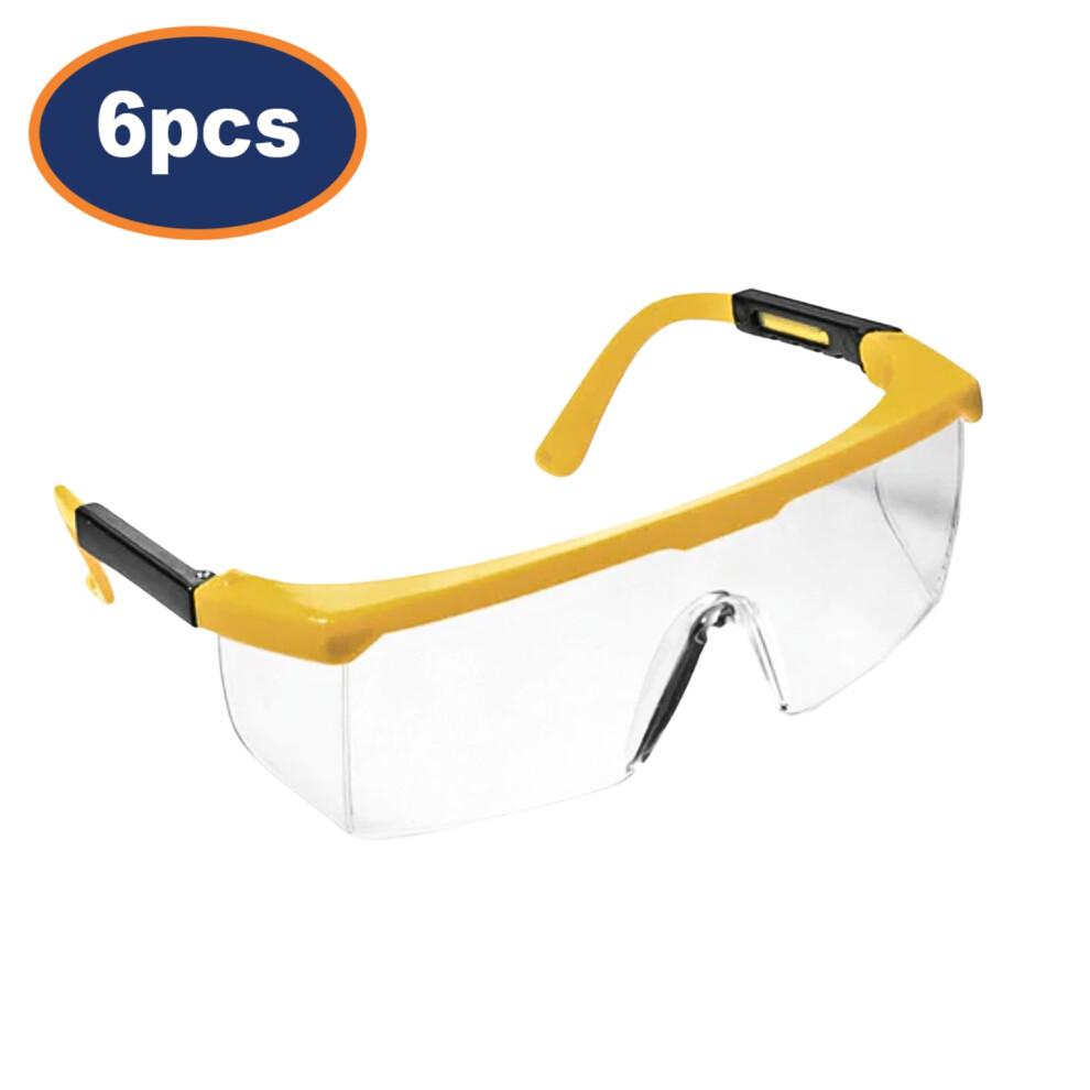 Industrial Safety Eyewear Glass Eye Protection Fog-Proof Lightweight Yellow 6Pcs 5056623766057