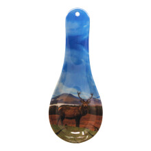 Highlands Stag Melamine Brown Spoon Rest Kitchen Tableware Male Deer Design