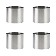 HK&Hanker Runder Edelstahl-Mousse-Ring, Kuchenform, Keksausstecherform, Tarte-Ring, Turmring, 6 x 5 cm