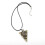 HK&Hanker Κολιέ Δράκου The Elder Scrolls Skyrim Δεινόσαυρος Vintage Τρίγωνο Morrowind Amulet Δερμάτιν 5
