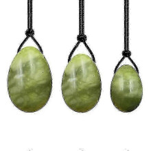 HK&Hanker 3pcs Egg Set Natural Nephrite Jade Massager for Women - Muscle Tightening & Relaxation, Suitable for All Users