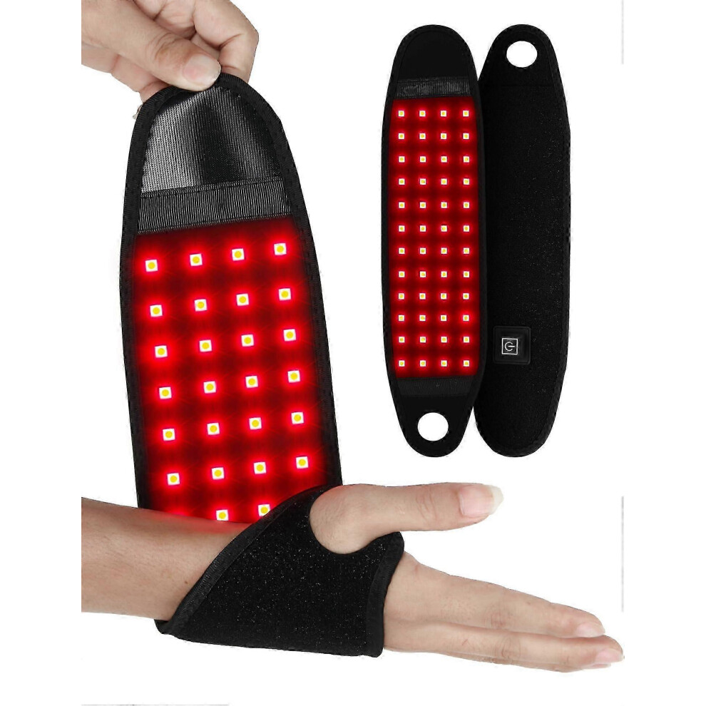 Red/Light Hk&Hanker & Infra For Hands Wrist Wearable Therapy Wrist Wrap For Hand And Wrist Compression And Warm