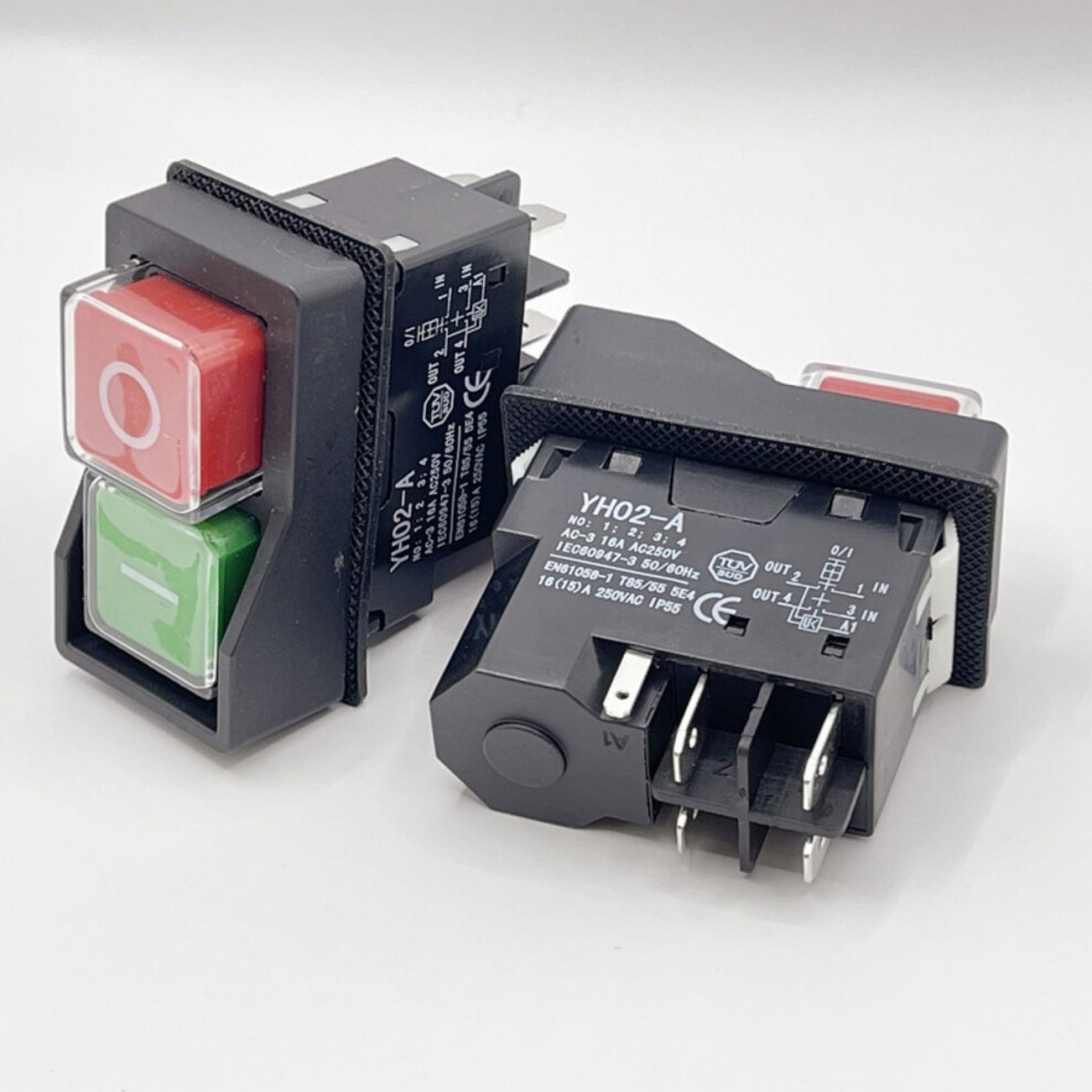 Hk&Hanker Kld-28A Waterproof Magnetic Switch Explosion-Proof Button Switch 220V 5-Pin Plug 9408048595921