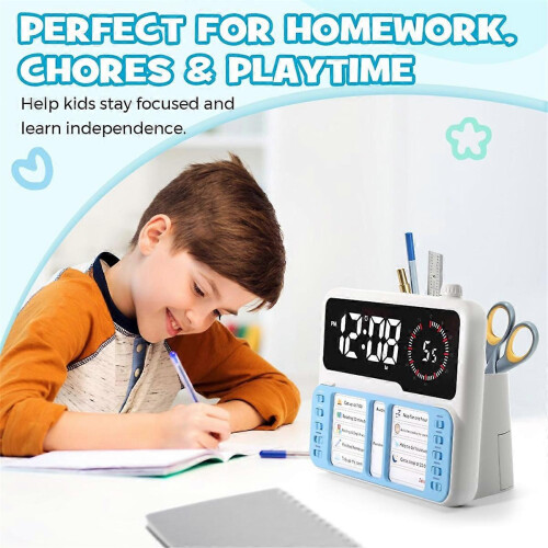 HK&Hanker Visual Timer - Autism & ADHD Time Management Tool with Digital Alarm,Task Chart Planning B 2