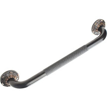 24 Inch Oil Rubbed Bronze Bathroom Grab Bar with AntiSlip Safety Grip for Shower and Bathtub