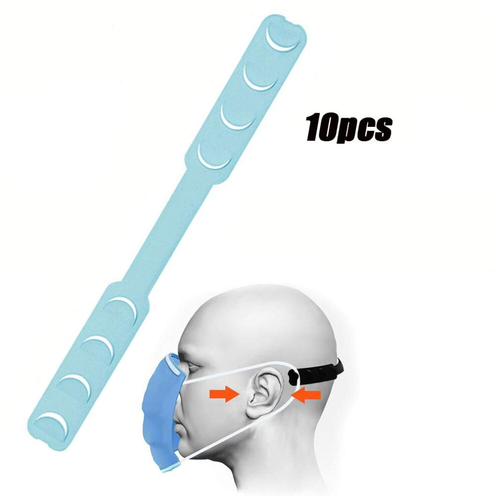 10Pcs Adjustable Mask Strap Extender Ear Saver With Ear Pressure Relief And Universal Fit Plastic Buckle 9771547936718