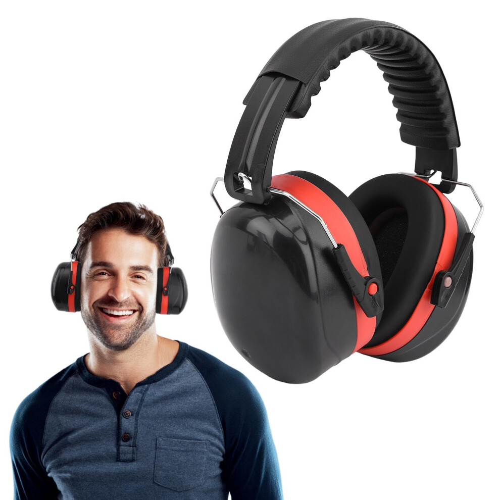 36Db Noise Cancelling Ear Muffs With Adjustable Headband For Shooting, Work And Travel (Red) 9073542084433