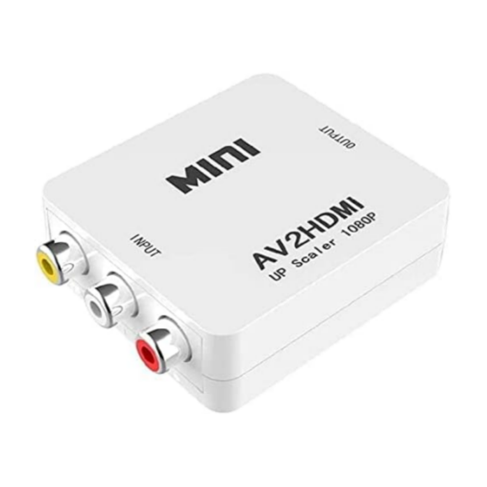 Rca To Hdmi Converter, 1080P Rca Composite Cvbs Av To Hdmi Video Audio Converter Adapter Compatible With N64 Wii Ps2 Xbox Vhs Vcr Camera Dvd Red/White/Yellow 9122581593571