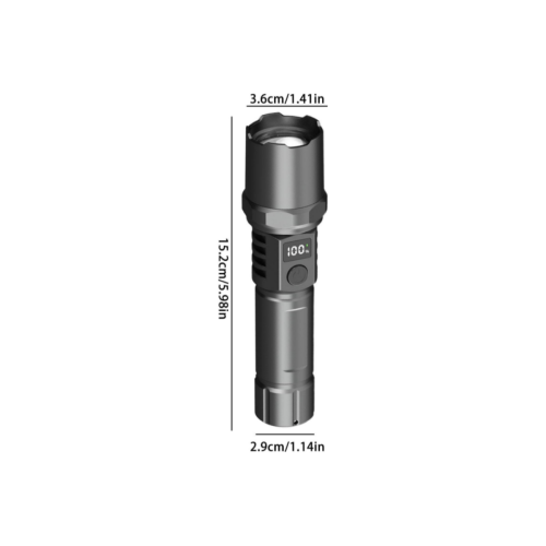 Rechargeable LED Flashlight, Extremely Bright 150,000-Lumen LED Flashlight, Battery-Powered Waterproof Flashlight, USB-Rechargeable Flashlight 1