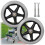 7 Inch Solid Wheelchair Front Caster Wheels, Puncture Tires, Smooth Rolling, 2 Pcs Replacement Set 1