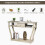Mesa de console com gaveta e prateleira, 120x30x81 cm, cinza 1