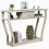 Mesa de console com gaveta e prateleira, 120x30x81 cm, cinza 2