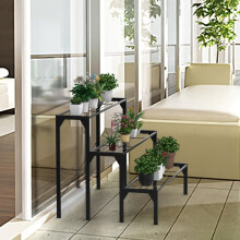 3-Tier Metal Plant Stand - Indoor/Outdoor Use