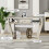 Mesa de console com gaveta e prateleira, 120x30x81 cm, cinza 4