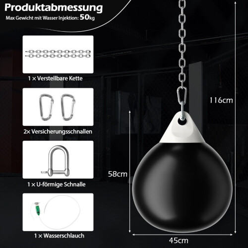 45 cm Water-Filled Punching Bag with Adjustable Chain 1