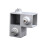 Square Pipe Fixed Joint Storage Rack Connector 3-20x20 3 ways 1