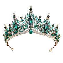 Pageant Queen Kristall-Kopfschmuck, bequeme Passform für-Grün