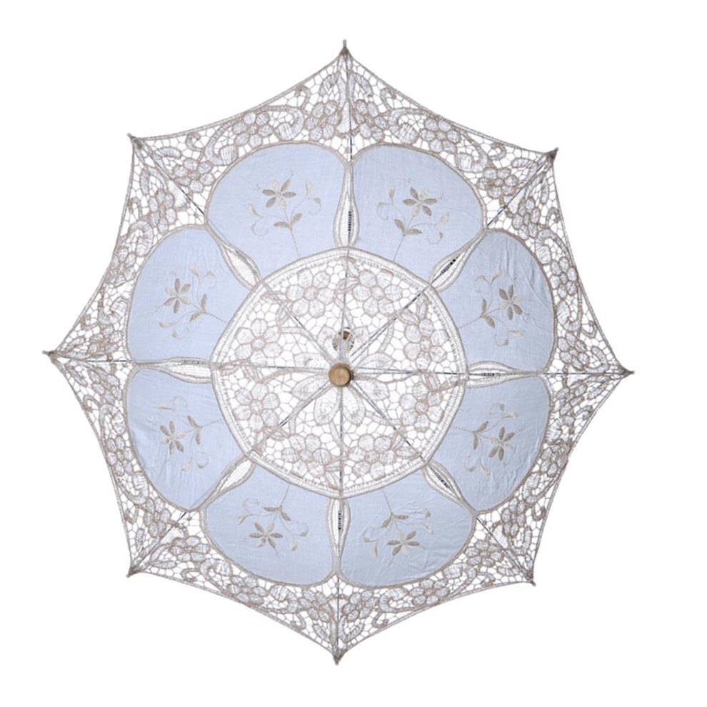 Vintage Lace Bridal Parasol Handmade Lace Design Foldable Wedding Lace Umbrella For Photography 9073542085034