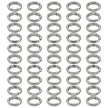50Pcs Heavy Duty Stainless Steel Fishing Split Rings for Saltwater Lures Secure Connection 0.6xID3.5