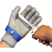 Steel Wire Safety Gloves Silver S, CutResistant Stainless Steel Butcher Gloves for Kitchen Use