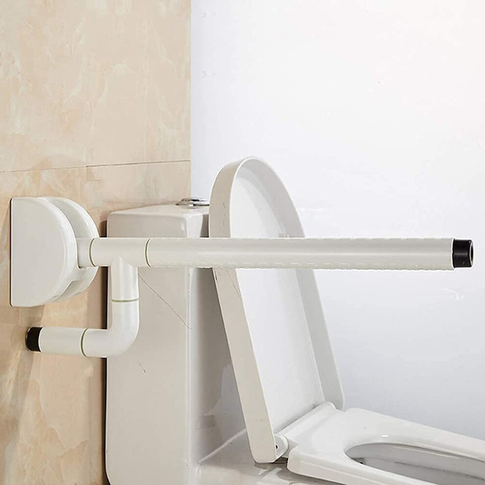 23.6 Inch Foldable FlipUp Bathroom Grab Bar and Toilet Safety Rail, NonSlip Wall Mounted Stainless Steel Handrail for Elderly and Disabled