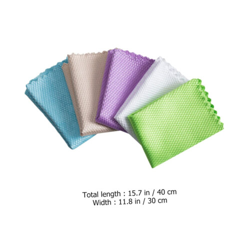 5 Pack Thickened Water Absorbing Dishcloths, Microfiber Kitchen Cleaning Towels Set 1