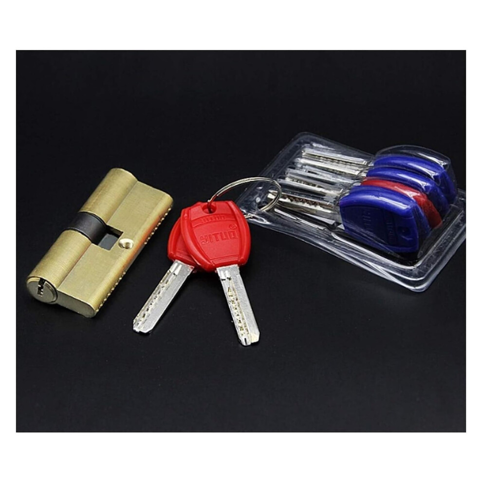 Euro Cylinder Lock 80Mm Brass Antitheft Door Barrel Lock, Durable Construction Easy Installation 9073542085539