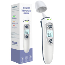 Digital Ear Thermometer with Fever Alarm, 2 in 1 Forehead and Ear Infrared Thermometer for Adults and Kids