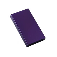 Slim Purple Metal Cigarette Case with Slide Rail Opening, Secure Lock Closure and Compact Pocket Size